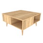Hanah Home Mesa de Centro Roble 89.6 x 89.6 x 46.5 cm
